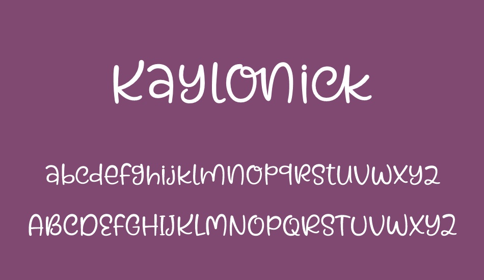 kaylonick font