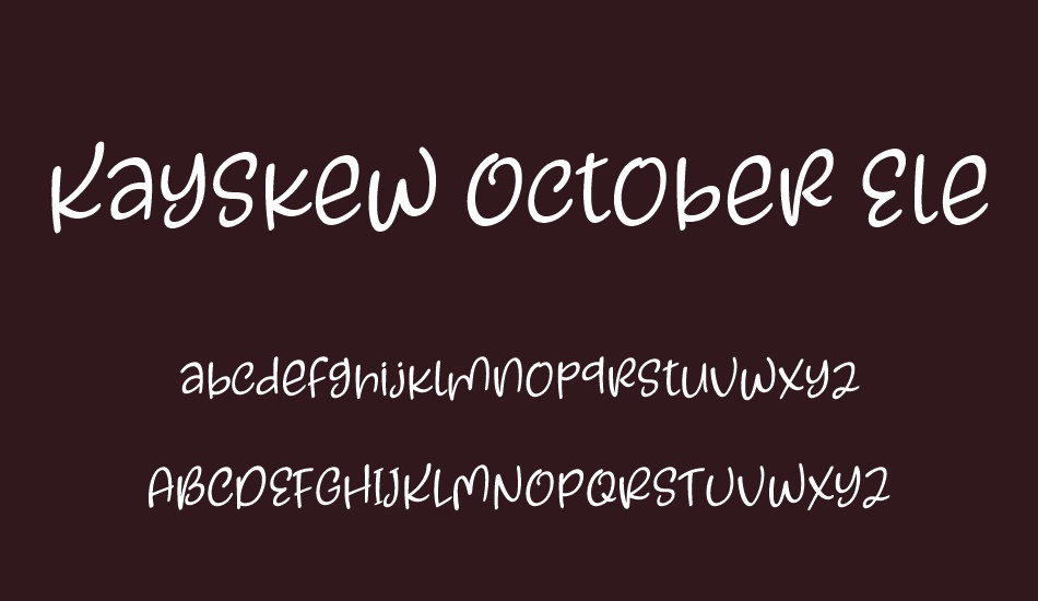 kayskew-october-eleven font