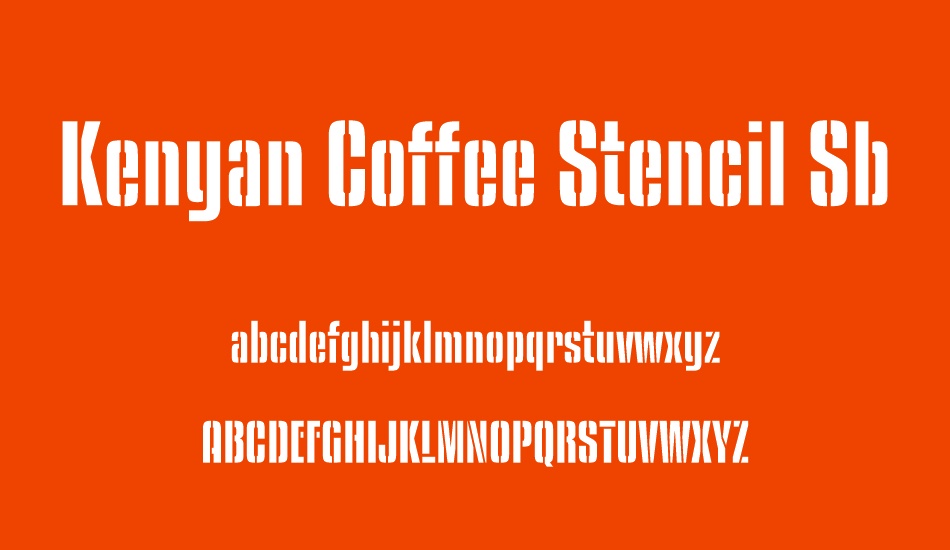 kenyan-coffee-stencil-sb font