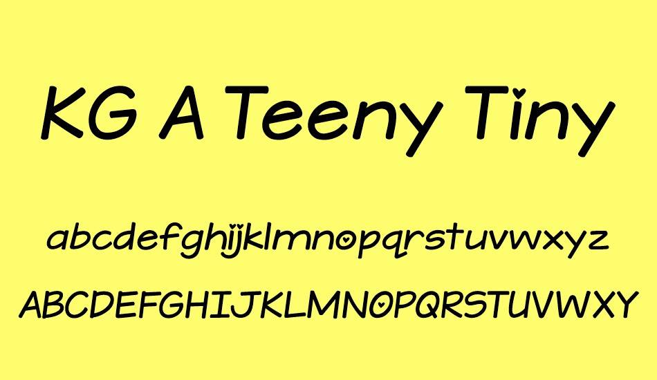 kg-a-teeny-tiny-heart font