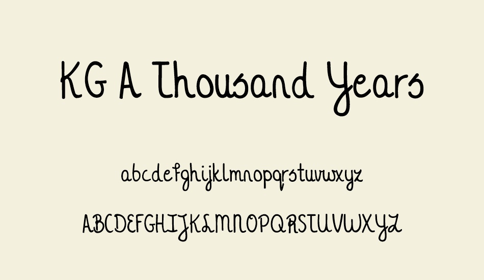 kg-a-thousand-years font
