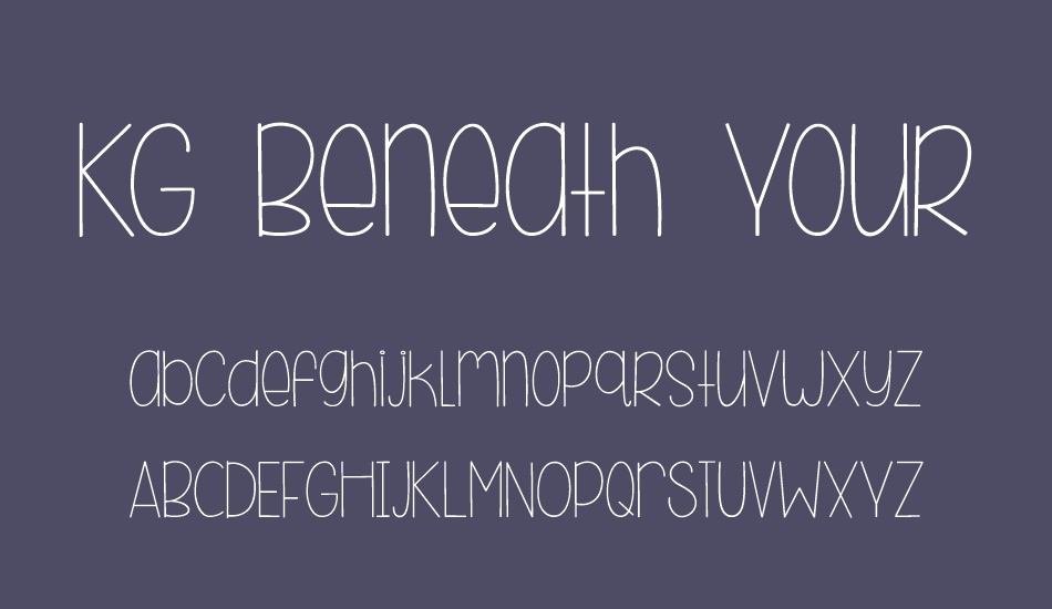 kg-beneath-your-beautiful font