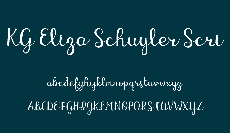 kg-eliza-schuyler-script font