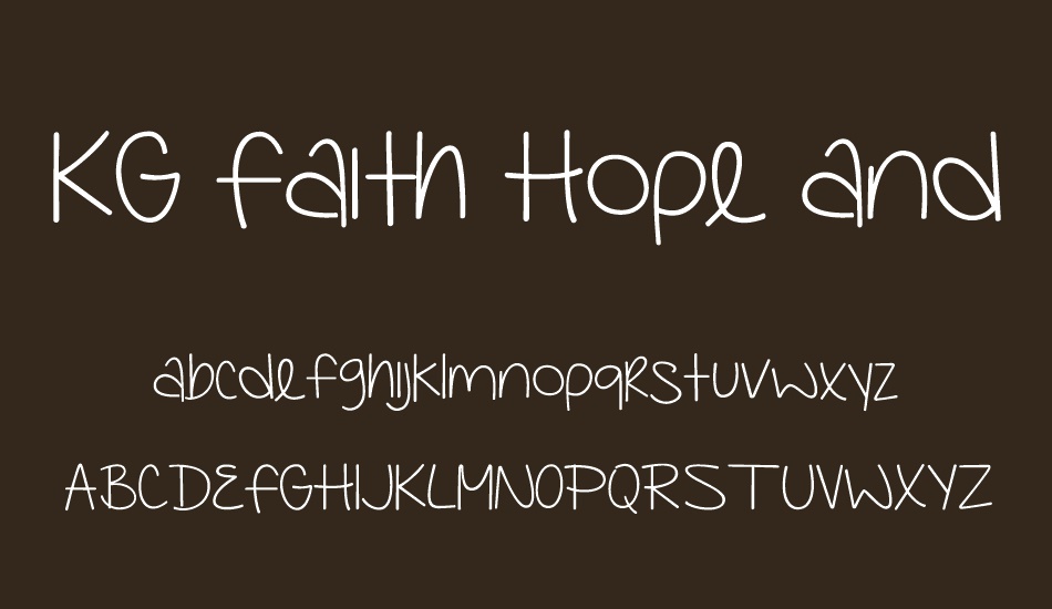 kg-faith-hope-and-love font