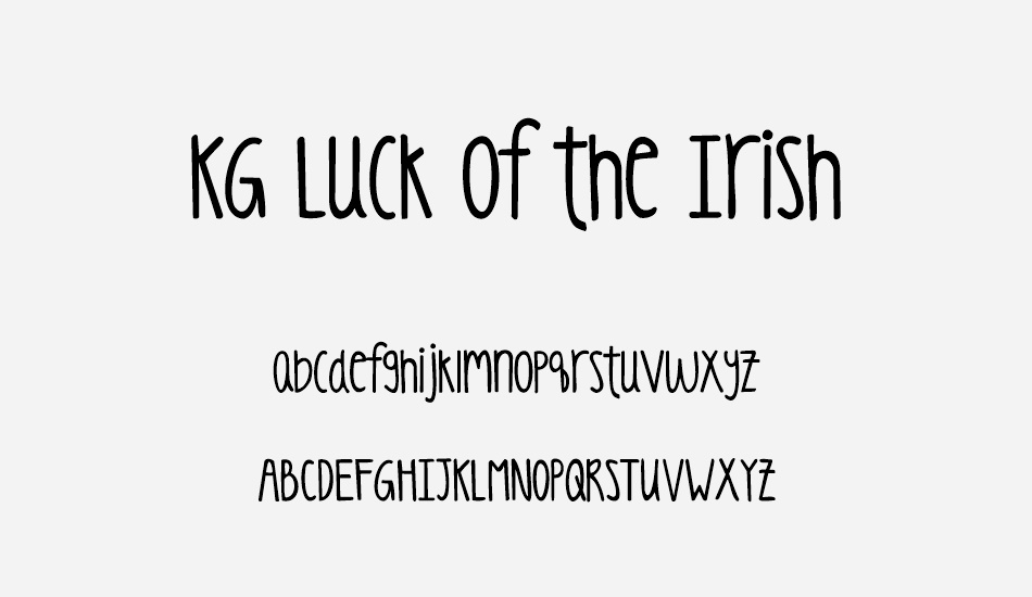 kg-luck-of-the-ırish font