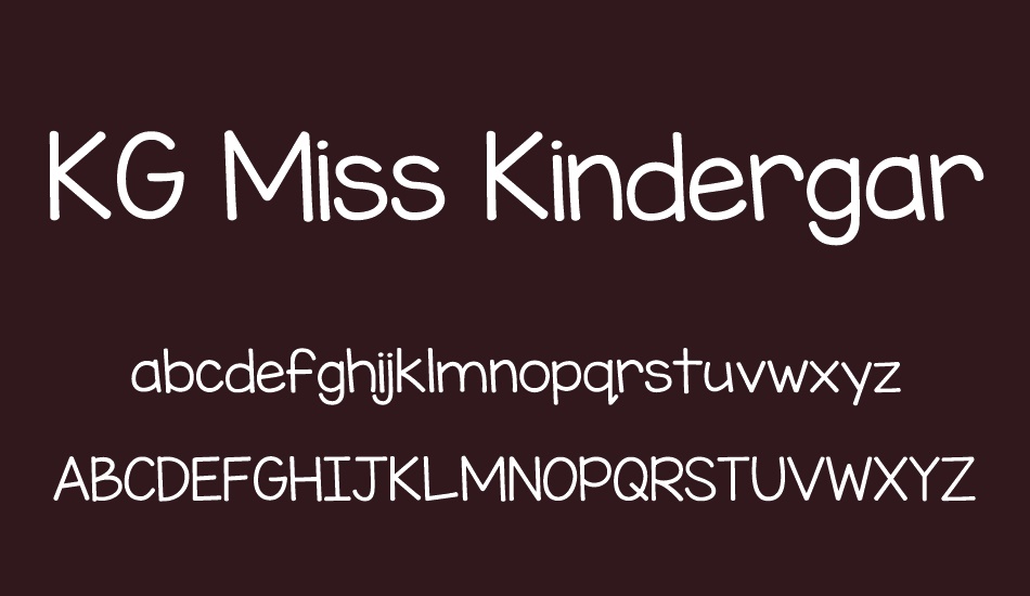 kg-miss-kindergarten font