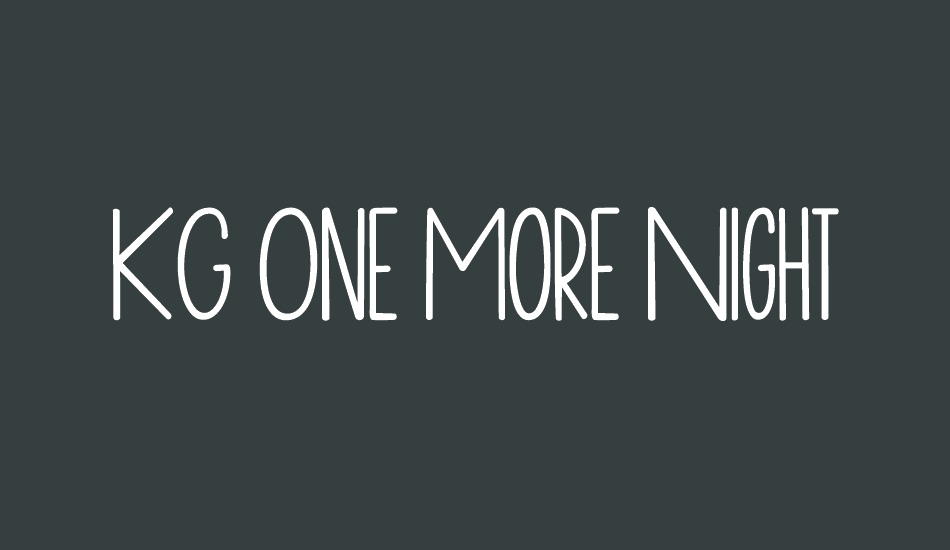 kg-one-more-night font big