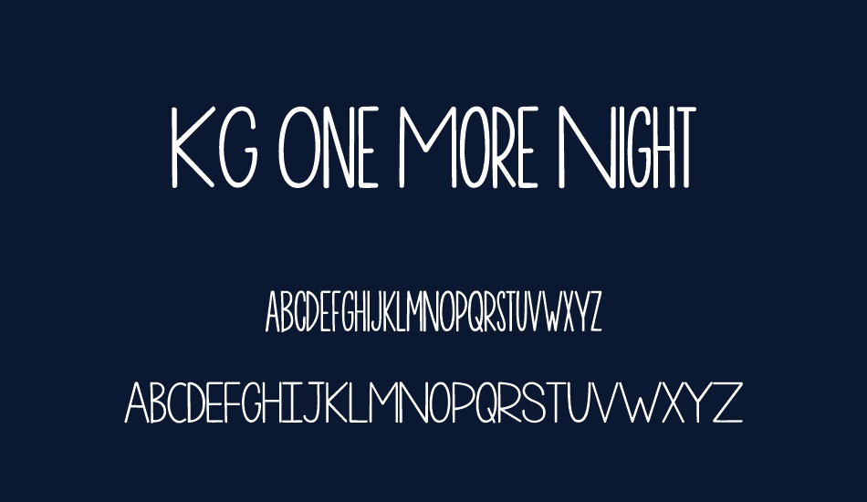 kg-one-more-night font