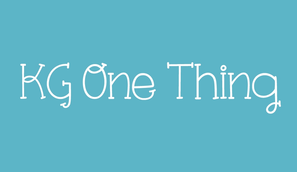 kg-one-thing font big