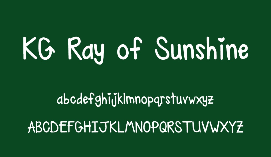 kg-ray-of-sunshine font