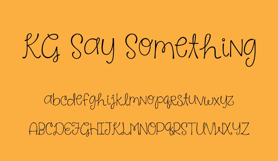 kg-say-something font
