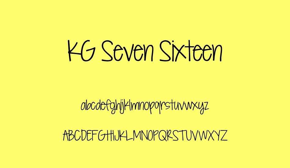 kg-seven-sixteen font