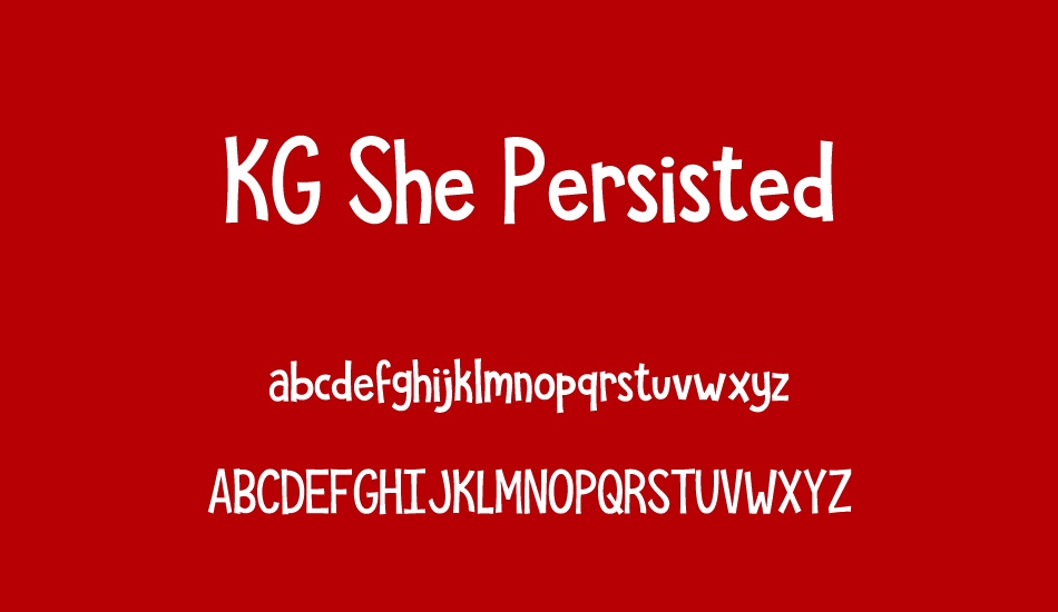 kg-she-persisted font