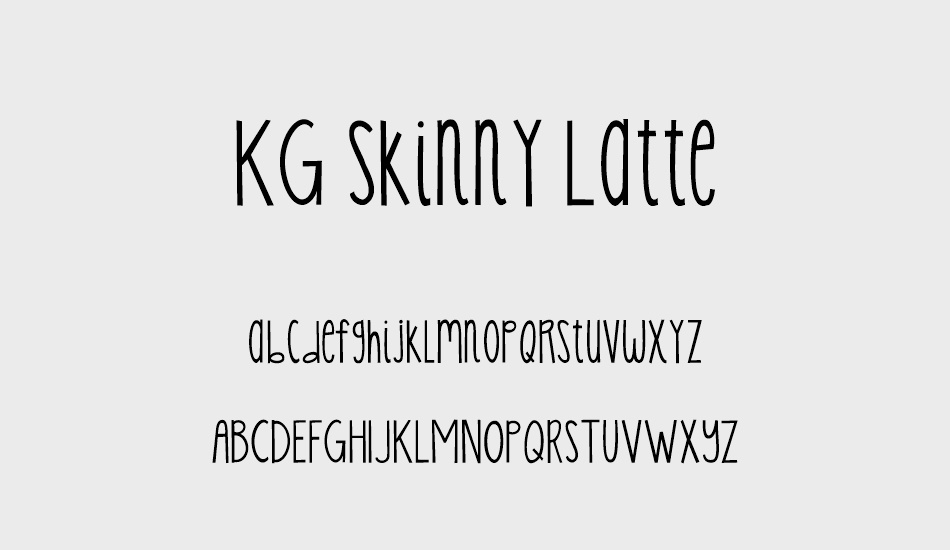 kg-skinny-latte font