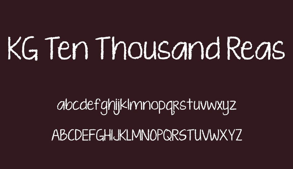 kg-ten-thousand-reasons font