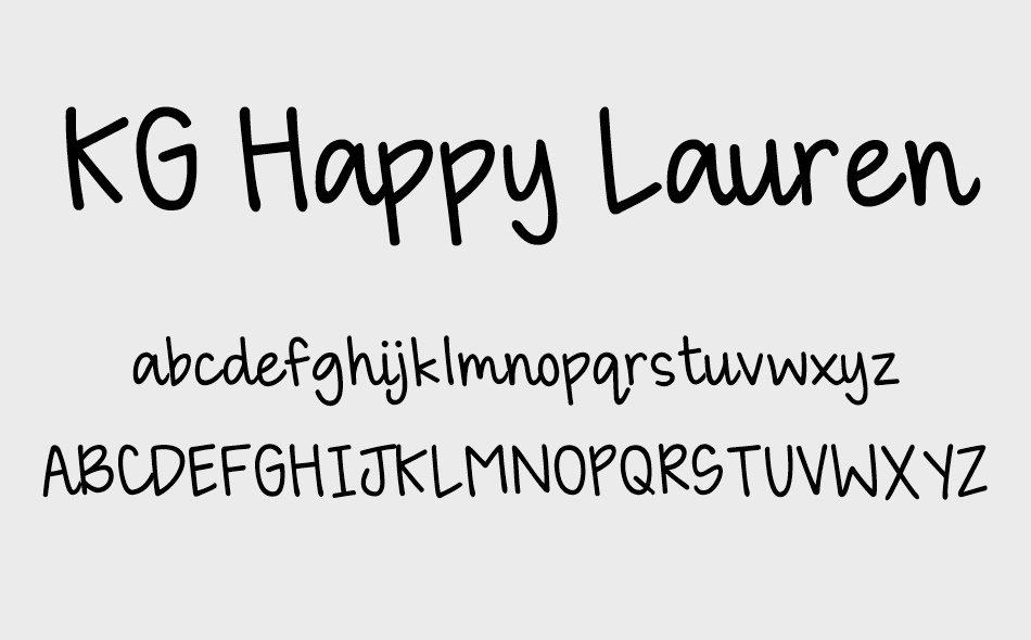 KG Happy Lauren font