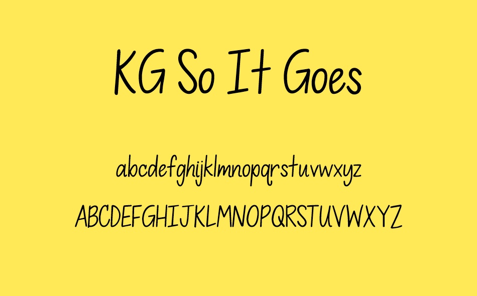 KG So It Goes font