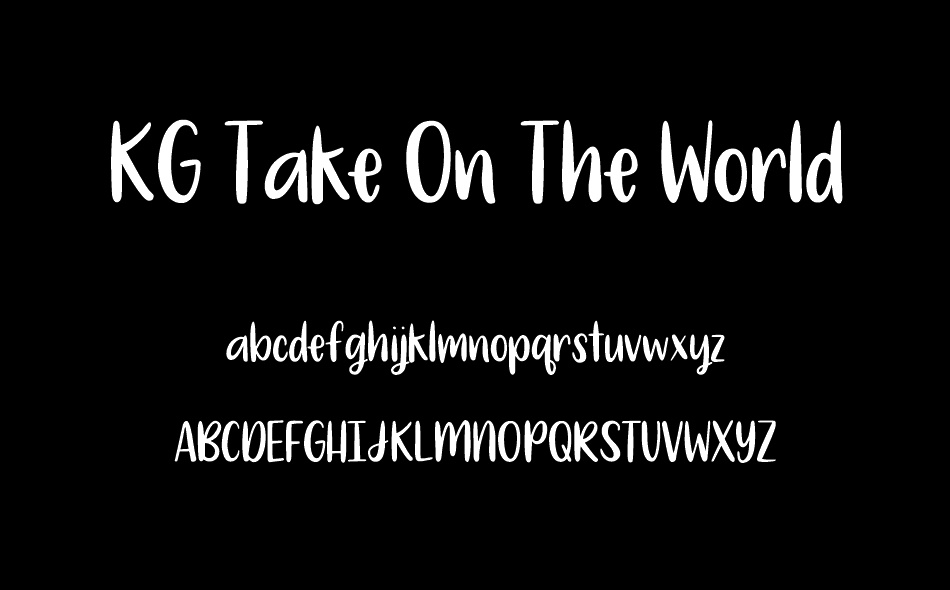 KG Take On The World font