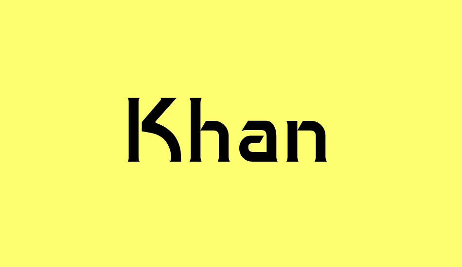 khan font big