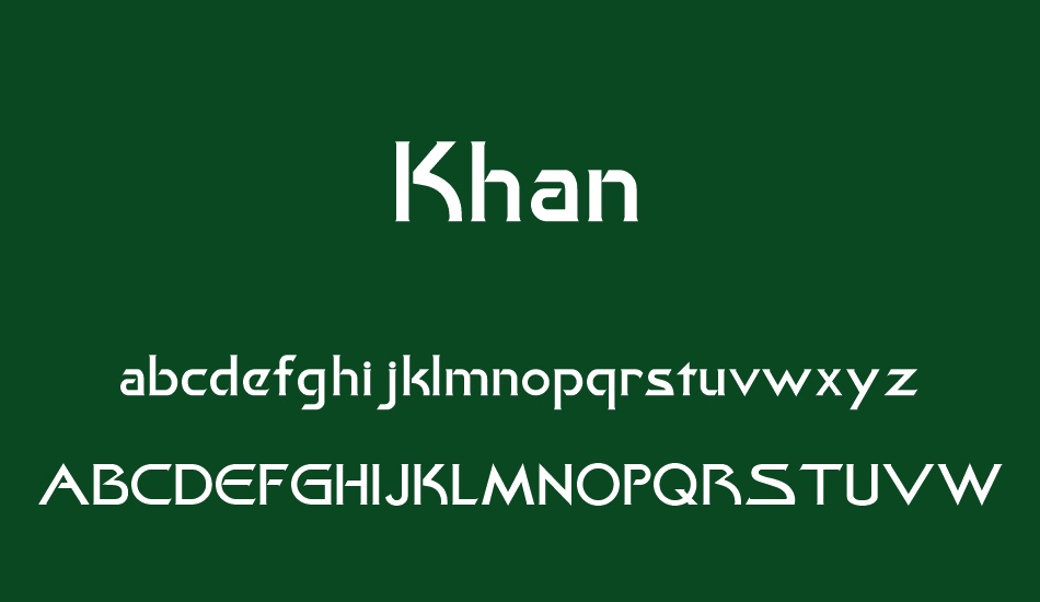 khan font