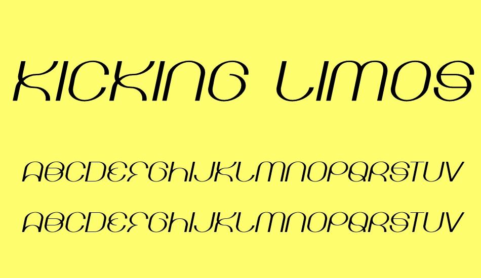 kicking-limos font
