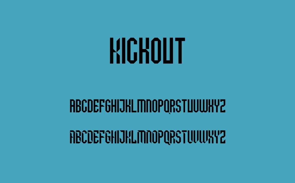 Kickout font