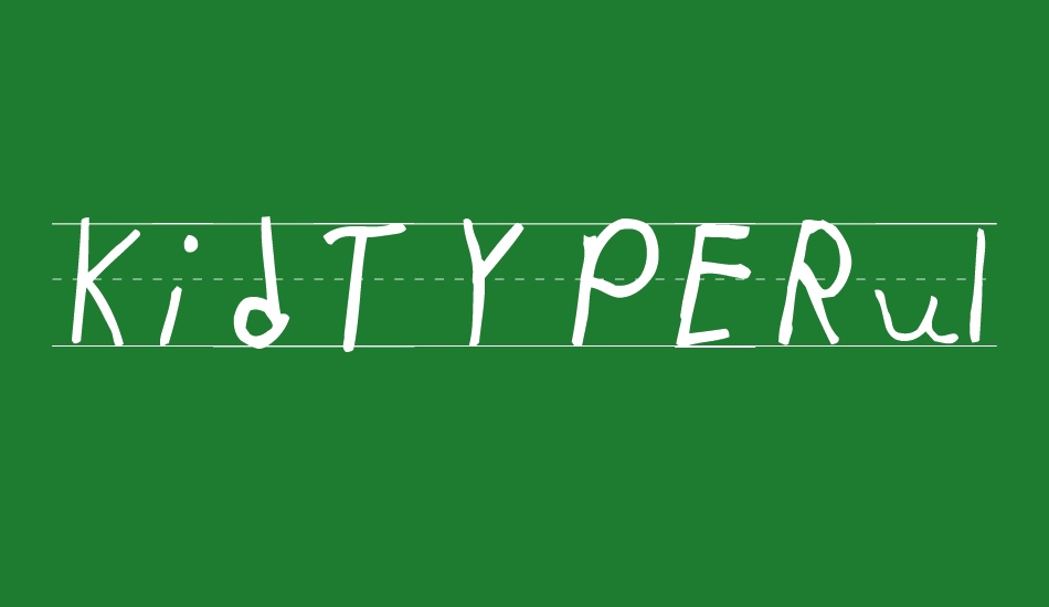 kidtyperuled font big