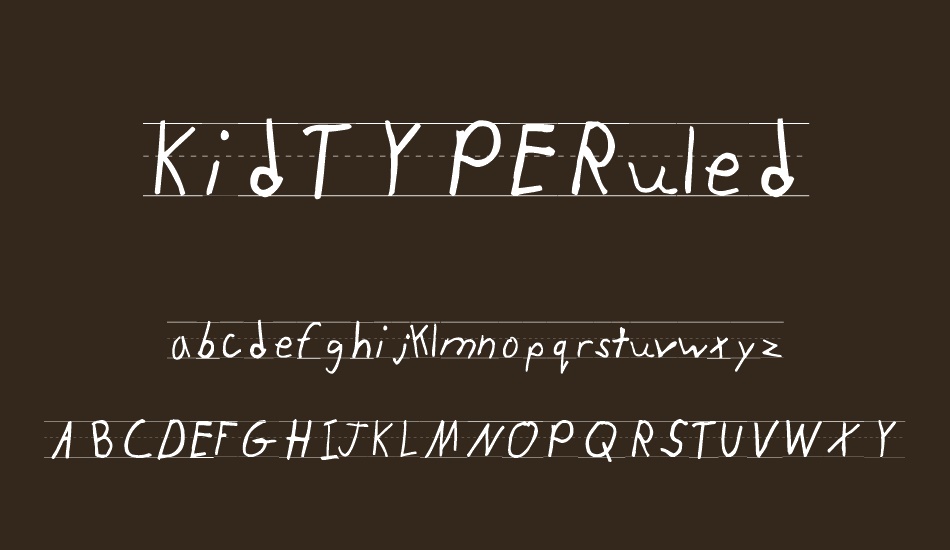 kidtyperuled font