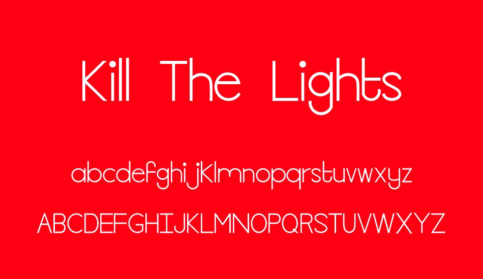 kill-the-lights font