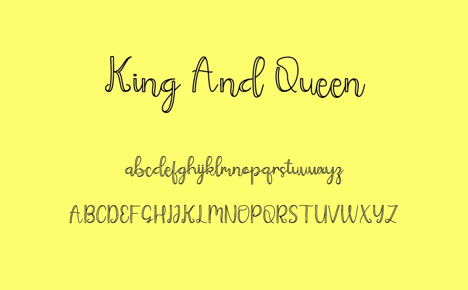 King And Queen font