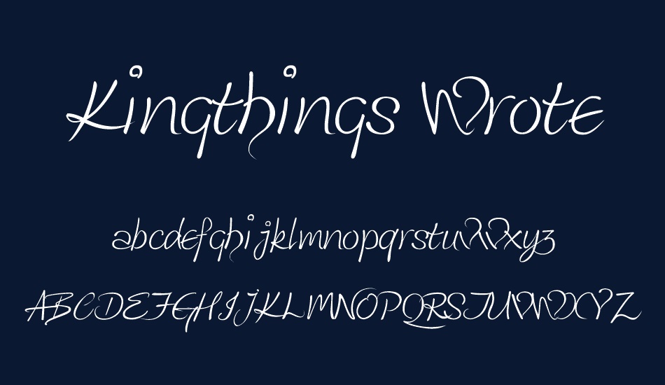kingthings-wrote font