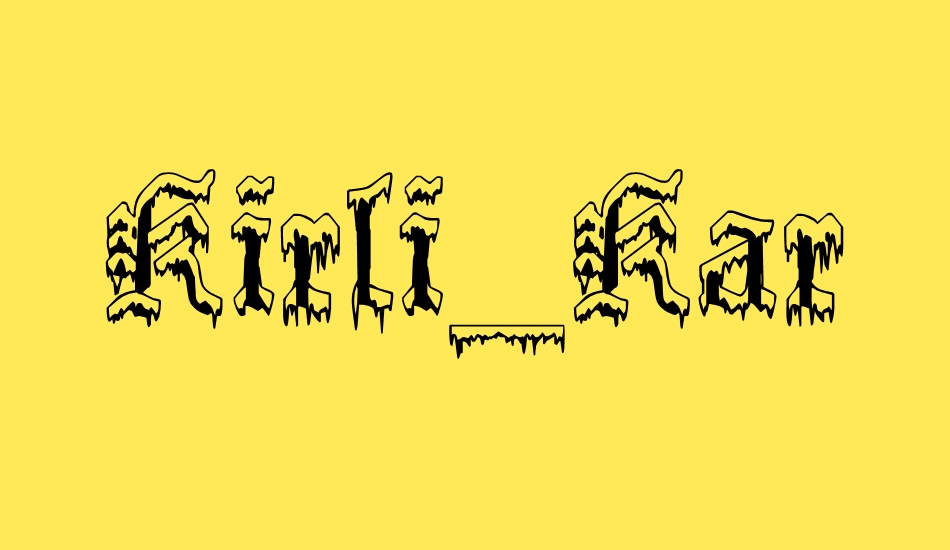 kirli-kar font big