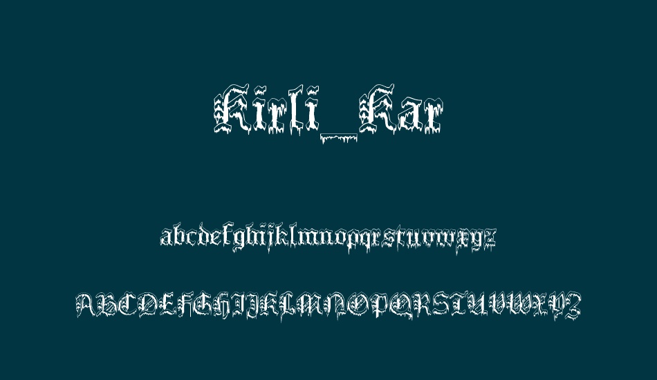 kirli-kar font