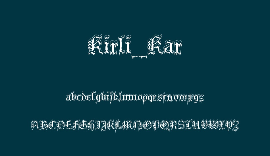 kirli-kar font