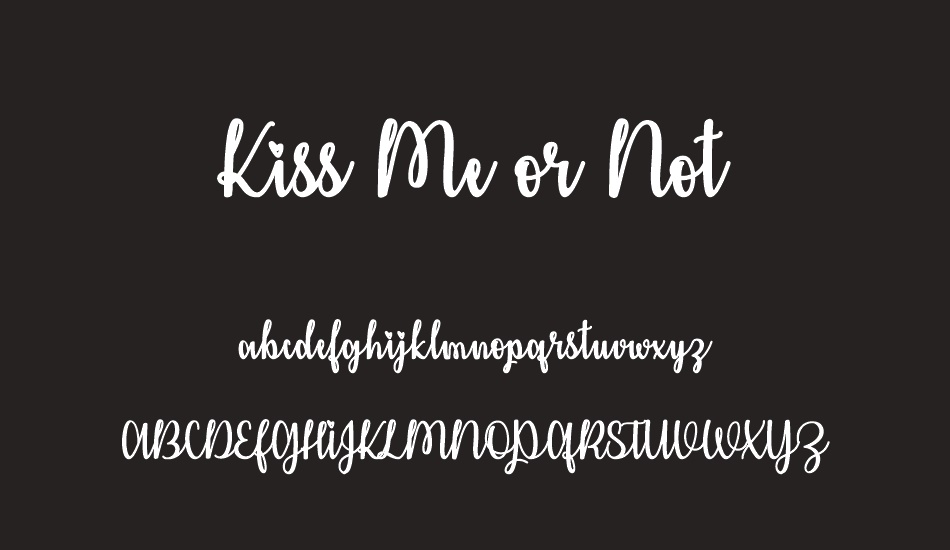 kiss-me-or-not font