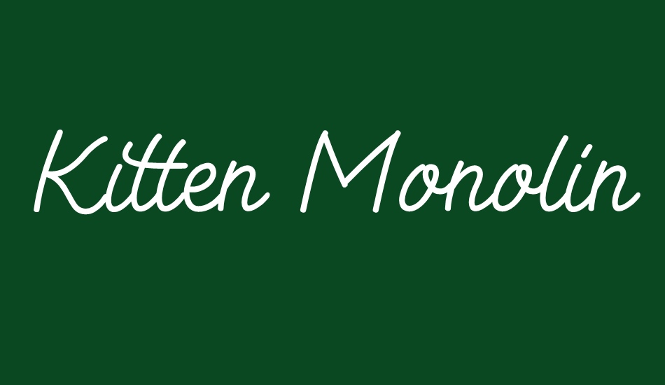kitten-monoline font big
