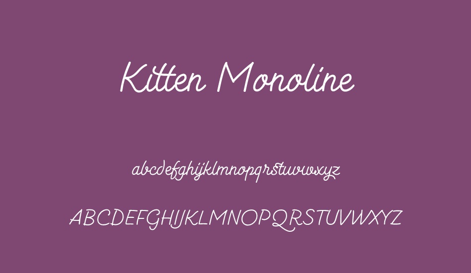 kitten-monoline font