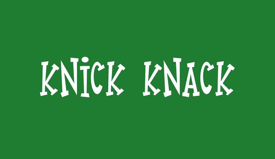 knick-knack font big