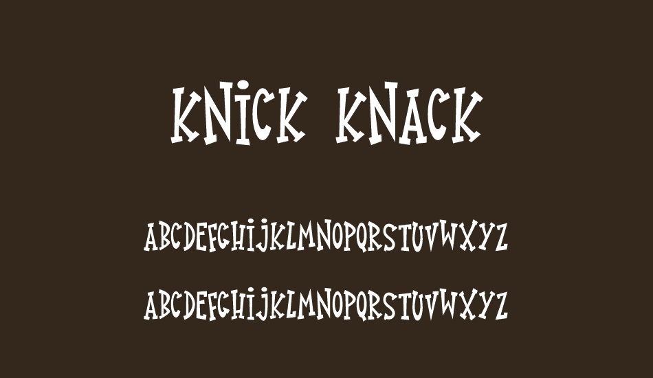 knick-knack font
