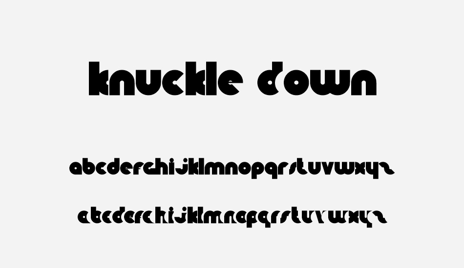 knuckle-down font
