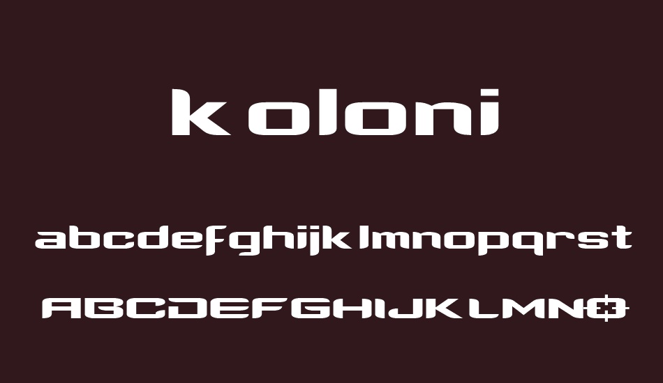 koloni font