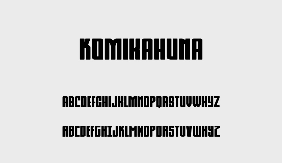 komikahuna font