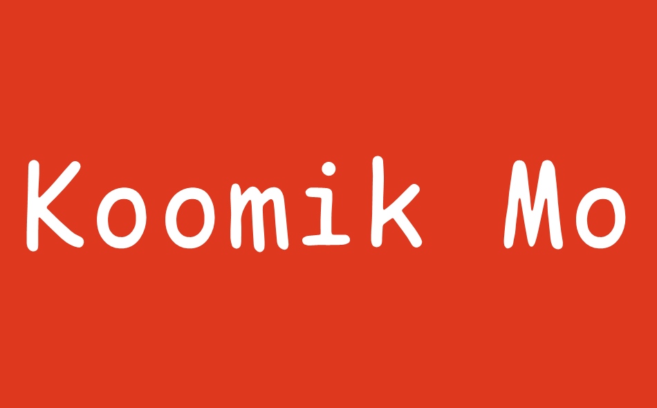 Koomik Mono font big