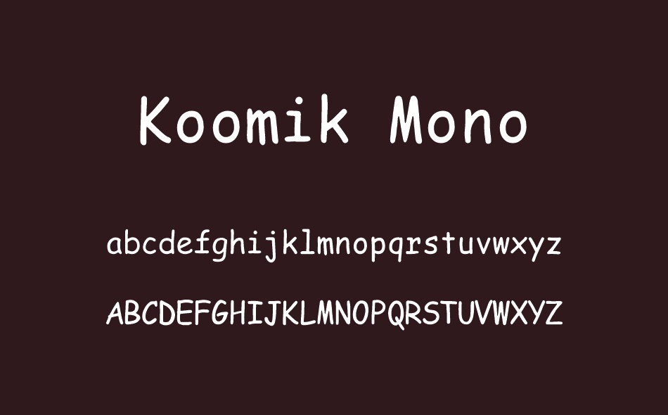 Koomik Mono font