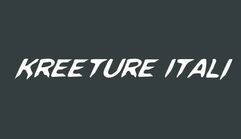 kreeture-ıtalic font big