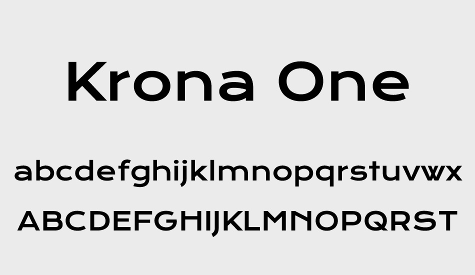 krona-one font