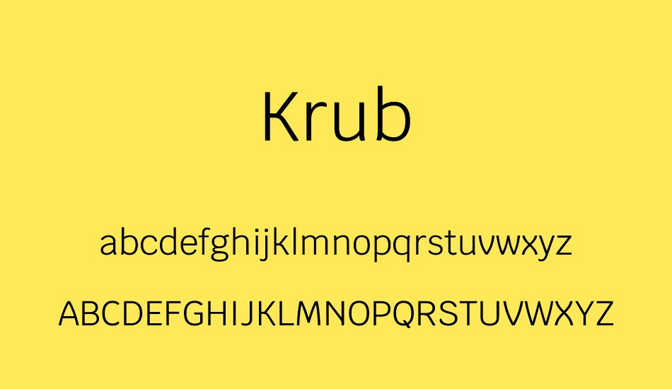 krub font