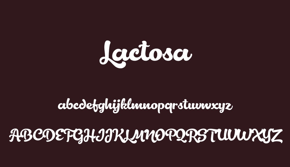 lactosa font