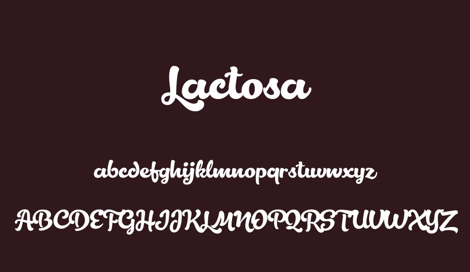 lactosa font