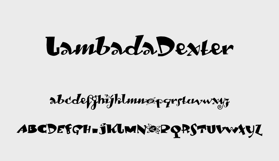 lambadadexter font